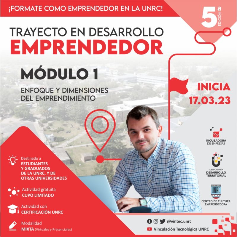 Inscripciones abiertas para el Trayecto en Desarrollo Emprendedor