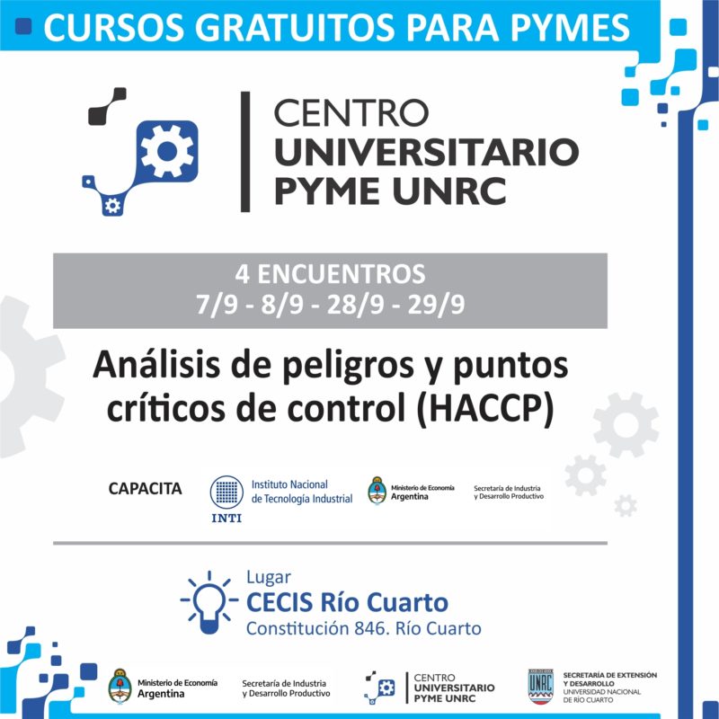 Curso para industrias alimentarias: «Análisis de peligros y puntos críticos de control»