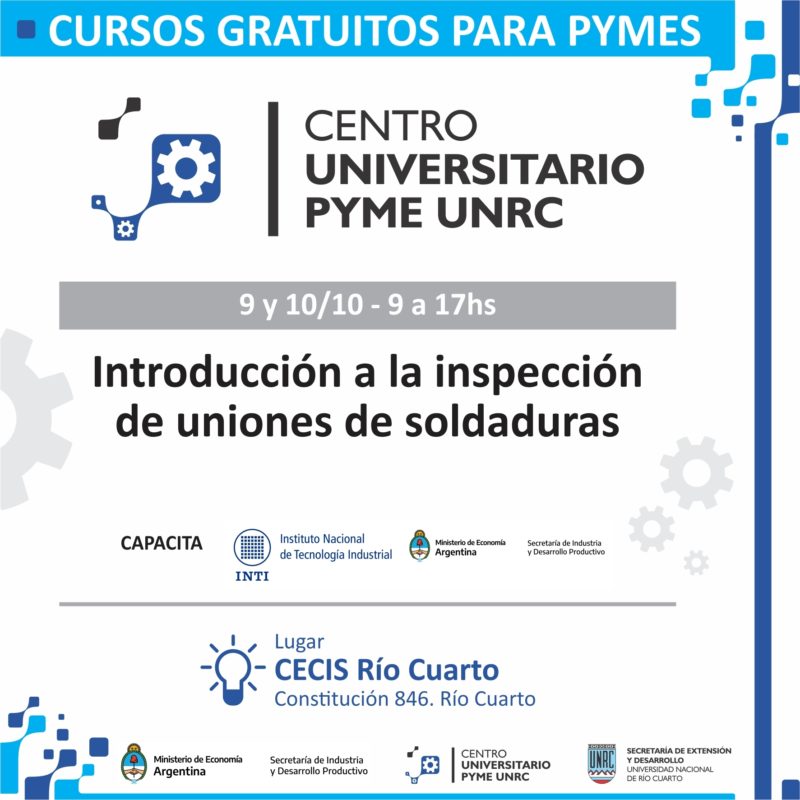 Curso para Industrias del sector Metalúrgico: «Introducción a la inspección de uniones de soldaduras»