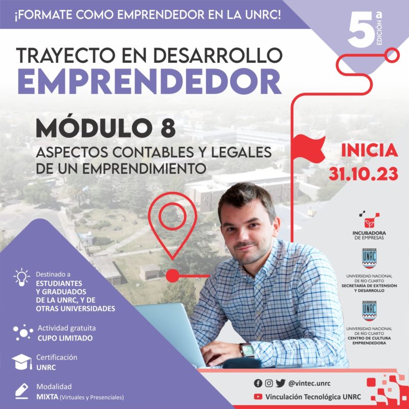 Trayecto Emprendedor: Módulo «Aspectos contables y legales de un emprendimiento»