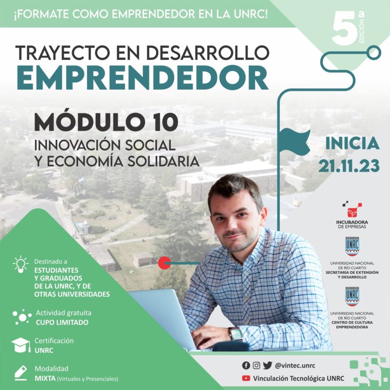 Trayecto Emprendedor: Módulo «Innovación Social y Economía Solidaria»