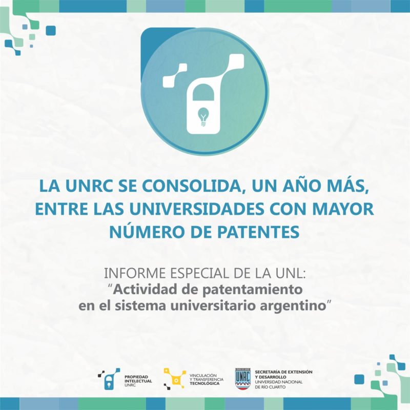 La UNRC se consolida, un año más, entre las universidades con mayor número de patentes del país