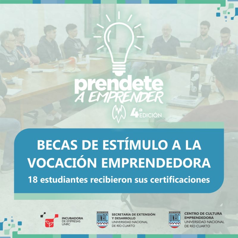 Se entregaron las certificaciones de los Proyectos de Estímulo a la Vocación Emprendedora