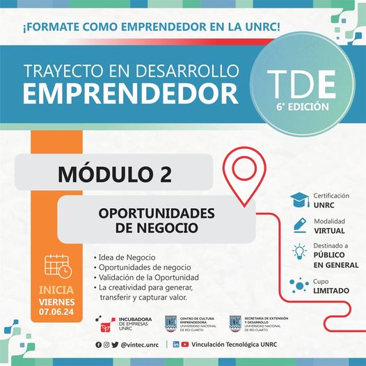 Cursá «Oportunidades de negocio» [Trayecto en Desarrollo Emprendedor]